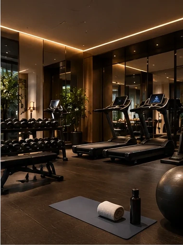 Round Mood fitneszterem kardiógépekkel és szabad súlyokkal