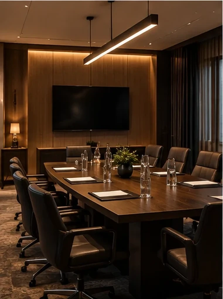Boardroom tárgyaló hosszú asztallal
